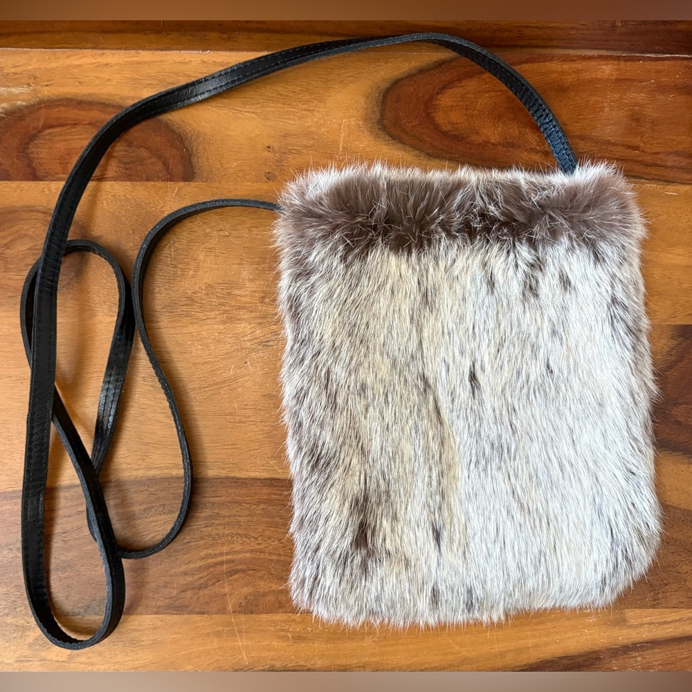 A.BROD Rabbit Fur Crossbody Bag